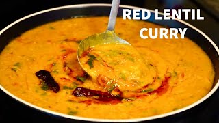 RED LENTIL CURRY  MASOOR DAL TADKA  MASOOR DAL RECIPE [upl. by Maisel790]