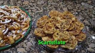 Italian Grandma Makes Christmas Cookies Scartellate Struffoli amp Crostoli [upl. by Raclima]