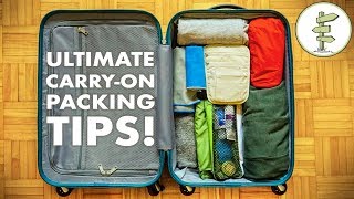 Minimalist Packing Tips amp Hacks  Travel Light With Only CarryOn Luggage [upl. by Velda25]