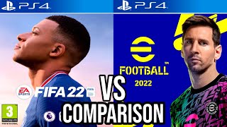 FIFA 22 Vs eFootball 2022 PS4 [upl. by Garrity]