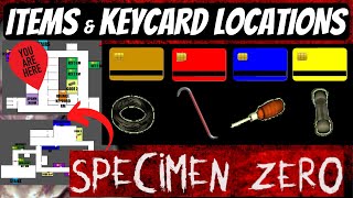 Specimen Zero with MAP  Complete ITEM Locations  Keycards • Crowbar • Screwdriver • Fuse • Cable [upl. by Donnenfeld]