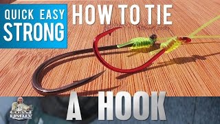 HOW TO TIE A FISHING HOOK  Quick Easy Strong  single and double hook rig  The best hook knot [upl. by Cecil775]