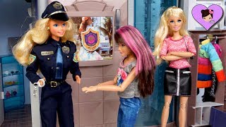 Barbie Skipper Goes to Jail for Shoplifting  Doll Stories [upl. by Wildermuth706]