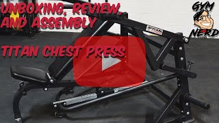 Best Home Gym Chest Press Review TITAN FITNESS [upl. by Grim]