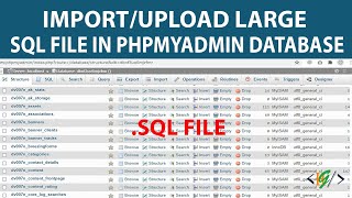 How to import large SQL file sql into phpmyadmin Database [upl. by Arrehs]