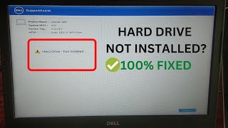 How To Fix No Hard Drive Is Installed In Dell Laptop [upl. by Jehial]