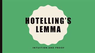 Hotelling’s Lemma Intuition and Proof [upl. by Erdnoed]