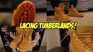 HOW TO LACE YOUR TIMBERLAND BOOTS [upl. by Mozart56]