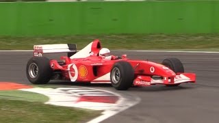 Ferrari F1 V10 Pure Sound at Monza Circuit  Ferrari F2001 F2002 amp F2005 [upl. by Athalee]