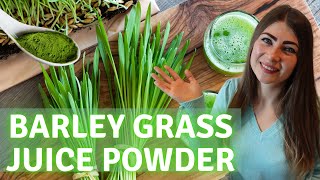 Barley Juice Benefits amp Barley Grass Juice Powder Review The Best Green Juice Powder [upl. by Emse]