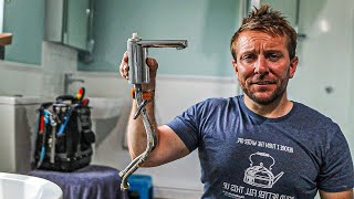 HOW TO CHANGE OR REPLACE SINGLE BATHROOM BASIN TAP [upl. by Silverstein]