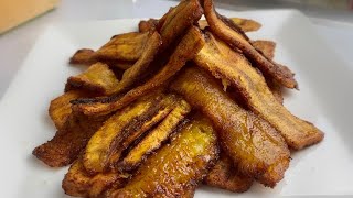 HOW TO MAKE FRIED PLANTAIN JAMAICAN STYLE [upl. by Ebanreb694]