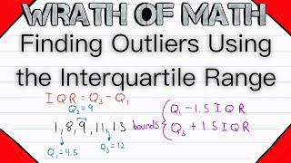 Finding Outliers using Interquartile Range  Statistics IQR Quartiles [upl. by Richter]