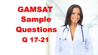 GAMSAT Blue Booklet  Answers Q1721 [upl. by Ahcire]