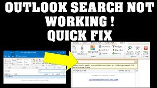 Outlook Search not working in windows How to repair [upl. by Kennith]