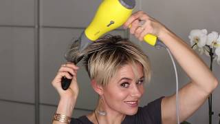 SHORT HAIR TUTORIAL  How To Create A quotShaggy Pixiequot Hairstyle [upl. by Nilorac]