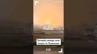 Tornado sweeps over homes in Tennessee [upl. by Anaerda]