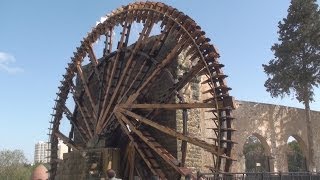 Waterwheel Norias of Hama نواعير حماة in Syria سوريا‎ [upl. by Frulla256]