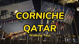 CORNICHE DOHA QATAR  NIGHT WALKING 2024 [upl. by Bernardo]