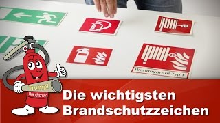 ISO 7010 Brandschutzzeichen Feuerlöscher amp NotausgangsSchilder nach asr a13 und bgv a8 [upl. by Lorens]