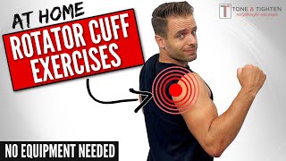 Strengthen Your Rotator Cuff AT HOME  NO EQUIPMENT [upl. by Ellened193]