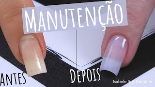 Como Fazer Manutenção De Unha De Gel Com Tips [upl. by Bunce]