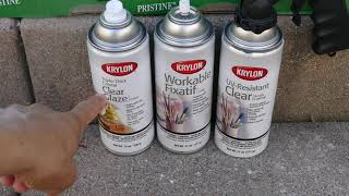 Krylon UVResistant Gloss TripleThick Crystal Clear Glaze and Workable Fixatif [upl. by Libna]