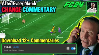 How To Download amp Switch Commentary In EA FC 24  Change Commentary Every Match [upl. by Ymmas]