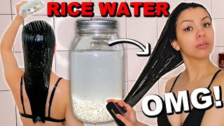 RICE WATER FOR EXTREME HAIR GROWTH  How To Make Rice Water Hair Growth Rinse [upl. by Alfredo]