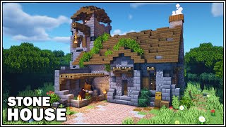 Minecraft Stone House Tutorial How to Build [upl. by Ahseket]