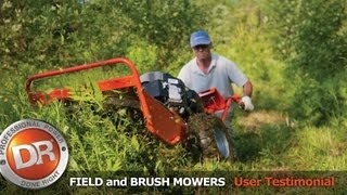 DR SelfPropelled Field amp Brush Mower  Johns Review [upl. by Aiuqat807]