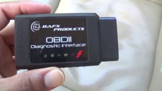 BAFX OBD II Code Reader Review  OBD2 Scanner First Use [upl. by Nilac633]