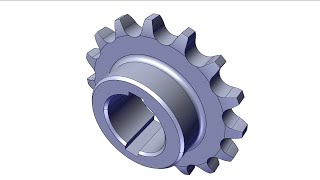 SolidWorks Tutorial  Roller Chain Sprocket [upl. by Odericus]