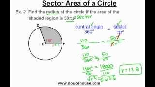 Finding Sector Area of a Circle [upl. by Allcot]