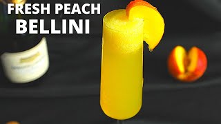 Classic Peach Bellini Recipe [upl. by Yonita46]