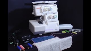 Janome 204D overlocker sewing machine [upl. by Initsed]