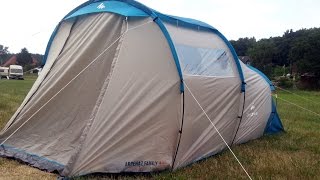 Outdoor Wildcamping Decathlon Zelt Arpenaz Family 41 im Unwetter [upl. by Eisinger]