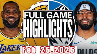 Los Angeles Lakers VS Dallas Mavericks Full Game Highlights Feb 252025 NBA Season 202425 [upl. by Alistair]