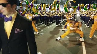 Edna Karr High Marching Band quotTearin Up My Heartquot The Bridge  2018 Mardi Gras Parade [upl. by Griseldis]