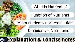 Nutrients  Function  Micro vs Macro Nutrients explained in Hindi [upl. by Llemhar]