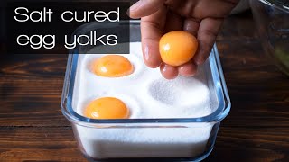 How to make salt cured egg yolks [upl. by Llebasi]