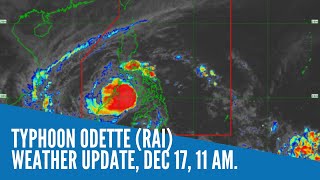 Typhoon Odette Rai weather update Dec 17 11 am [upl. by Ahsenrac]