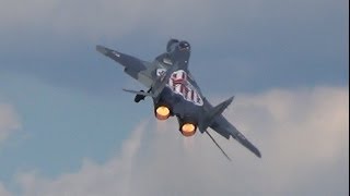 MiG29 Fulcrum AMAZING POWERFUL Display  ILA Berlin Air Show 2014 1080p [upl. by Eeznyl]