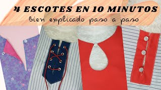 Los escotes más bonitos  técnicas de costura [upl. by Nodnek]