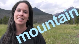 How to Say MOUNTAIN and SENTENCE  American English [upl. by Ulani]