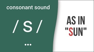 Consonant Sound  s  as in quotsunquot – American English Pronunciation [upl. by Einnaffit418]