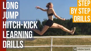 Long Jump Technique  Hitch kick Learning Drills [upl. by Sibyls]