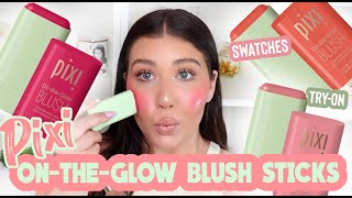 PIXI quotOntheGlowquot Blush Sticks First Impressions Review amp Swatches [upl. by Nathanael779]