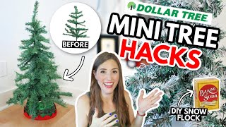 DOLLAR TREE CHRISTMAS TREE HACKS 🎄 Amazing things you can do with Dollar Tree mini Christmas trees [upl. by Cohdwell93]