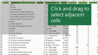 Select cells in Excel [upl. by Philbrook]